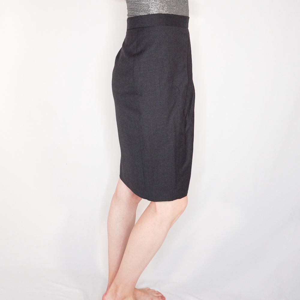BROOKS BROTHERS Grey Pleated Fringe Mini Skirt NWT - Picture 2 of 7